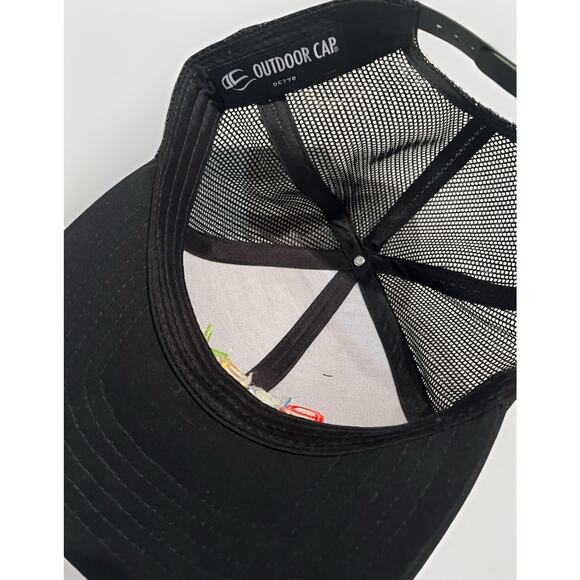 eBay Trucker Hat Embroidered Logo Adjustable Black Snap Back Promo Seller Swag - Picture 4 of 7